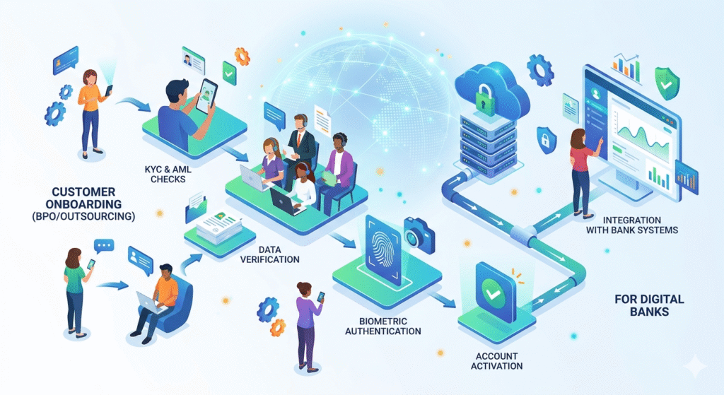 為數位銀行外包客戶導入程序