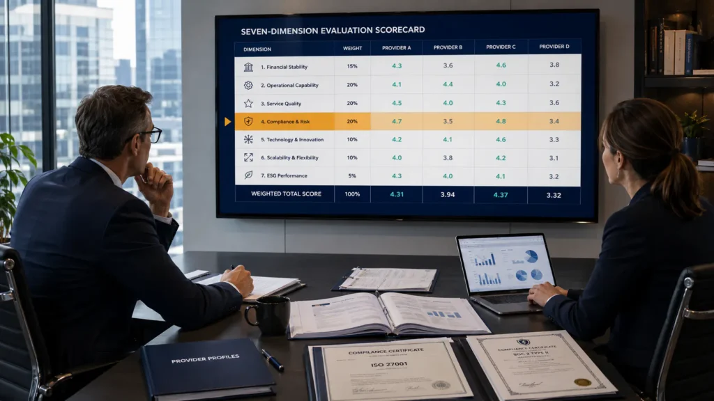 Choosing the wrong BPO partner costs more than it saves. This guide gives operations leads and CFOs a seven-dimension vendor evaluation framework for 2026.