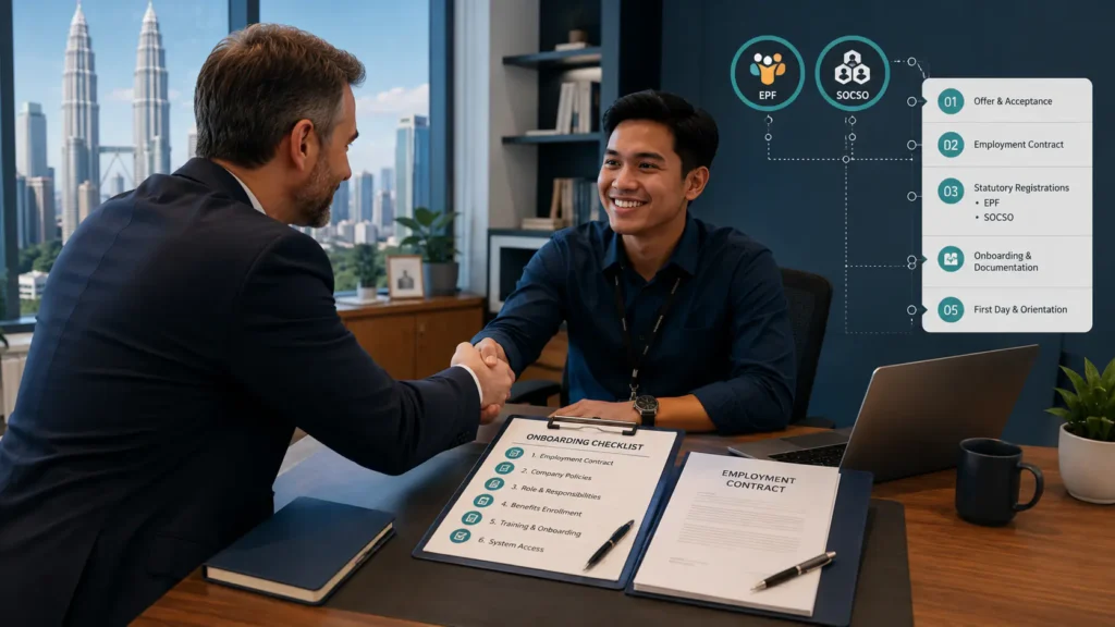 Hiring staff in Malaysia as a foreign company involves Employment Act rules, EPF, SOCSO and work permit requirements. This guide explains the full process.